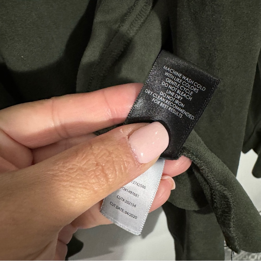 New Torrid Suede Drape Front Jacket In Olive Gree… - image 7